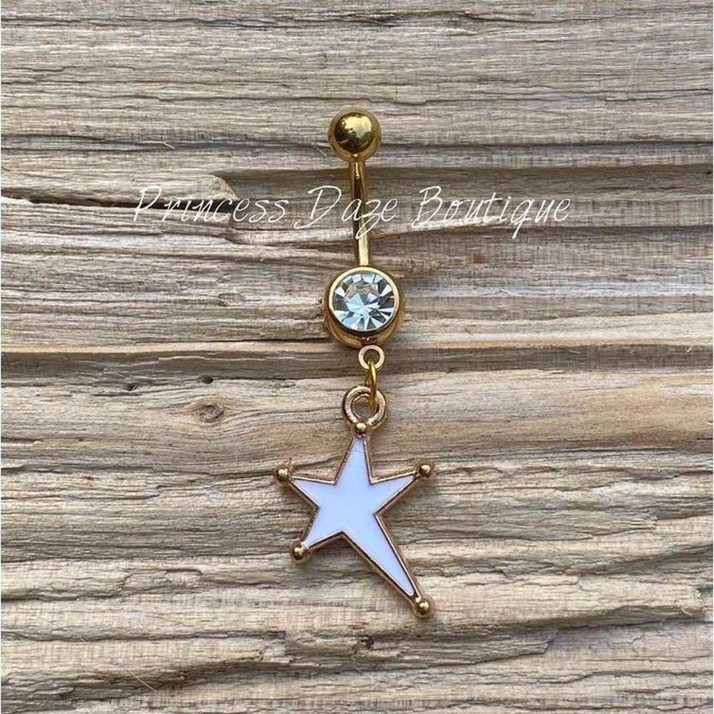 Gold Star Belly Button‎ Ring